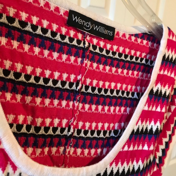 Striped Knit Flare Dress - Picture 3 of 4